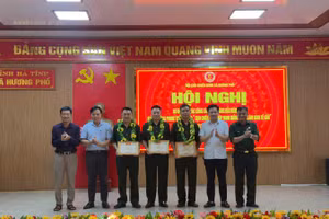 Hội nghị biểu dương các điển hình tiên tiến năm 2026 của Hội Cựu chiến binh xã Hương Phố, tỉnh Hà Tĩnh (ảnh Văn Định)