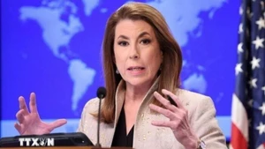 Người phát ngôn Bộ Ngoại giao Mỹ Tammy Bruce. (Ảnh: IRNA/TTXVN)