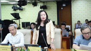 Bà Phạm Thị Thanh Huyền, Tổng Biên tập Báo Đại biểu Nhân dân. (Ảnh: BÍCH LIÊN)