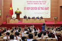 Toàn cảnh kỳ họp Hội đồng nhân dân tỉnh.