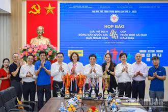 [Ảnh] Toàn cảnh họp báo thông tin Giải vô địch bóng bàn quốc gia Báo Nhân Dân lần thứ 44