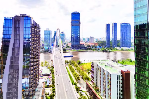 Trung tâm Tài chính quốc tế tại Thành phố Hồ Chí Minh sắp đưa vào vận hành hướng tới mục tiêu trở thành trung tâm tài chính năng động của châu Á. (Ảnh THẾ ANH)