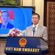 Đại sứ Phạm Thanh Bình trong một sự kiện được tổ chức ở Đại sứ quán Việt Nam tại Trung Quốc. (Ảnh: HỮU HƯNG)