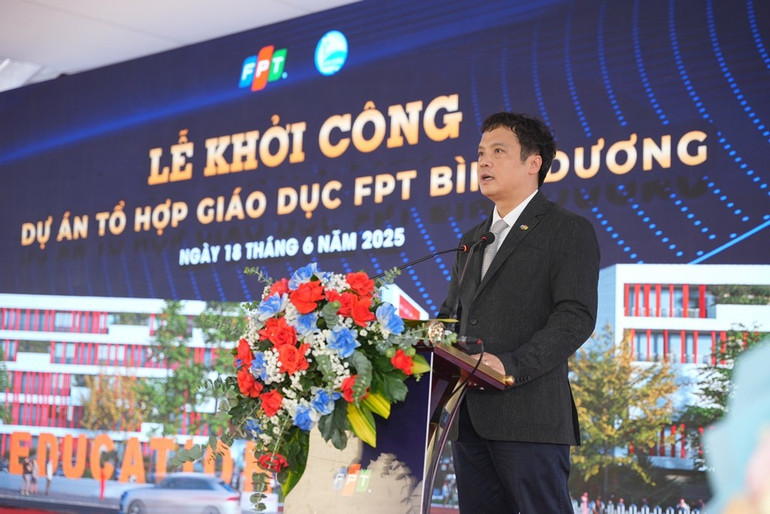 Ông Nguyễn Văn Khoa, Tổng Giám đốc Tập đoàn FPT phát biểu tại lễ khởi công công trình Tổ hợp Giáo dục FPT Bình Dương. nguyen-van-khoa-1.jpg