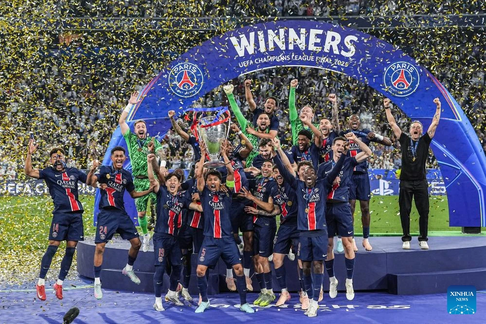 PSG lần đầu vô địch Champions League (Ảnh: Xinhua)
