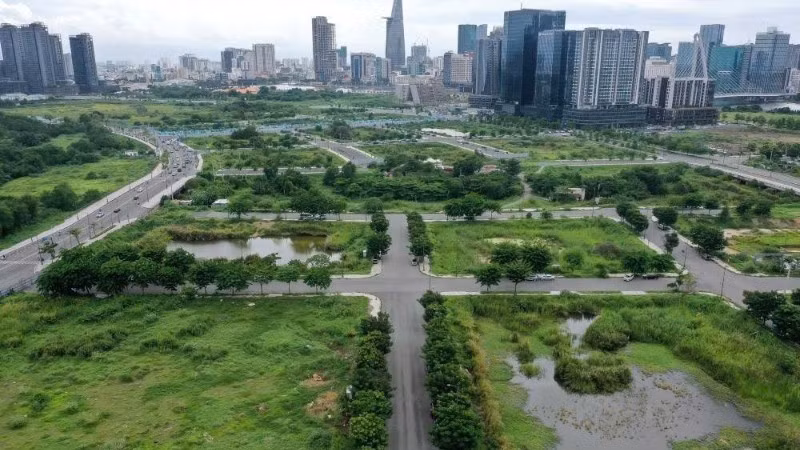 Thành phố Hồ Chí Minh lên kế hoạch đấu giá 7 khu đất trong Khu đô thị mới Thủ Thiêm. (Ảnh: VÕ LÊ)