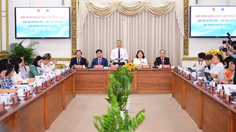 Hội thảo khoa học cấp quốc gia “Luật Đô thị đặc biệt - Đột phá thể chế cho Thành phố Hồ Chí Minh” (Ảnh: Q. ĐỊNH)