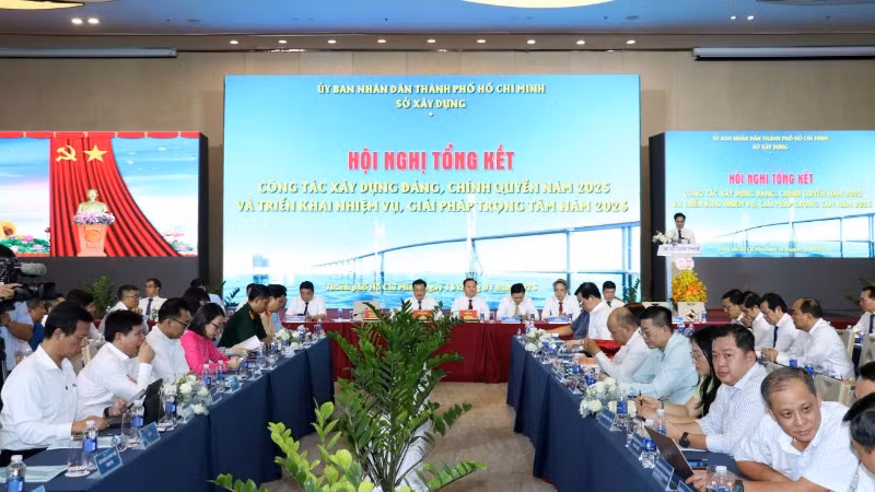 Sở Xây dựng Thành phố Hồ Chí Minh tổ chức Tổng kết công tác năm 2025, triển khai nhiệm vụ và giải pháp năm 2026. (Ảnh: QUÝ HIỀN)