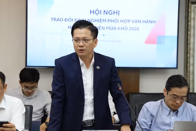 Phó Tổng Giám đốc NSMO Nguyễn Quốc Trung phát biểu khai mạc Hội nghị. 