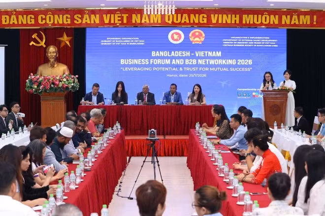 Toàn cảnh Diễn đàn Giao thương doanh nghiệp Bangladesh-Việt Nam 2026.