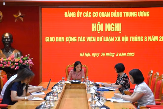 Hội nghị công tác dư luận xã hội tháng 8/2025.