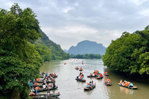 Khu du lịch sinh thái Tràng An tạm dừng toàn bộ hoạt động từ ngày 23/8. (Ảnh: Yến Trinh)