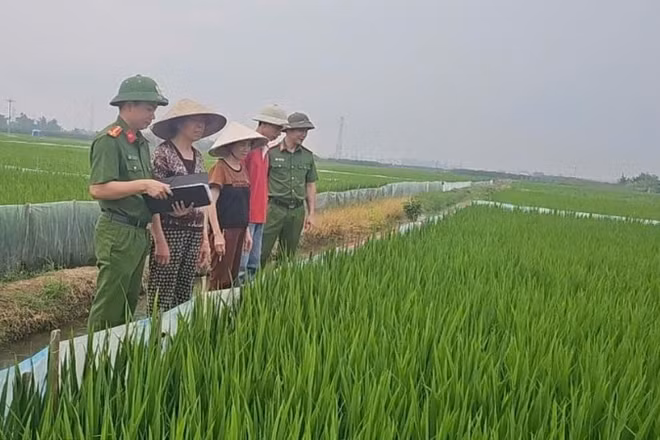 Công an thành phố Hải Phòng tuyên truyền cho người dân về việc nghiêm cấm sử dụng điện dưới mọi hình thức để bẫy, bắt, diệt chuột. (Ảnh: Công an Hải Phòng)