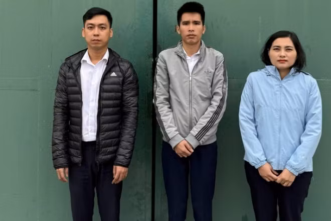 Ba cán bộ, nhân viên ngân hàng bị khởi tố, bắt tạm giam. (Ảnh: Công an Hải Phòng)