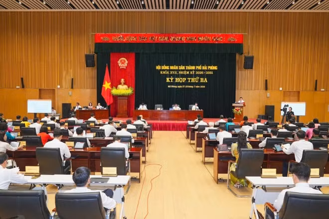 Quang cảnh kỳ họp. (Ảnh: ĐÀM THANH)