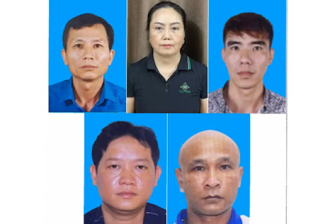 Các đối tượng liên quan. (Ảnh: Công an Hải Phòng).