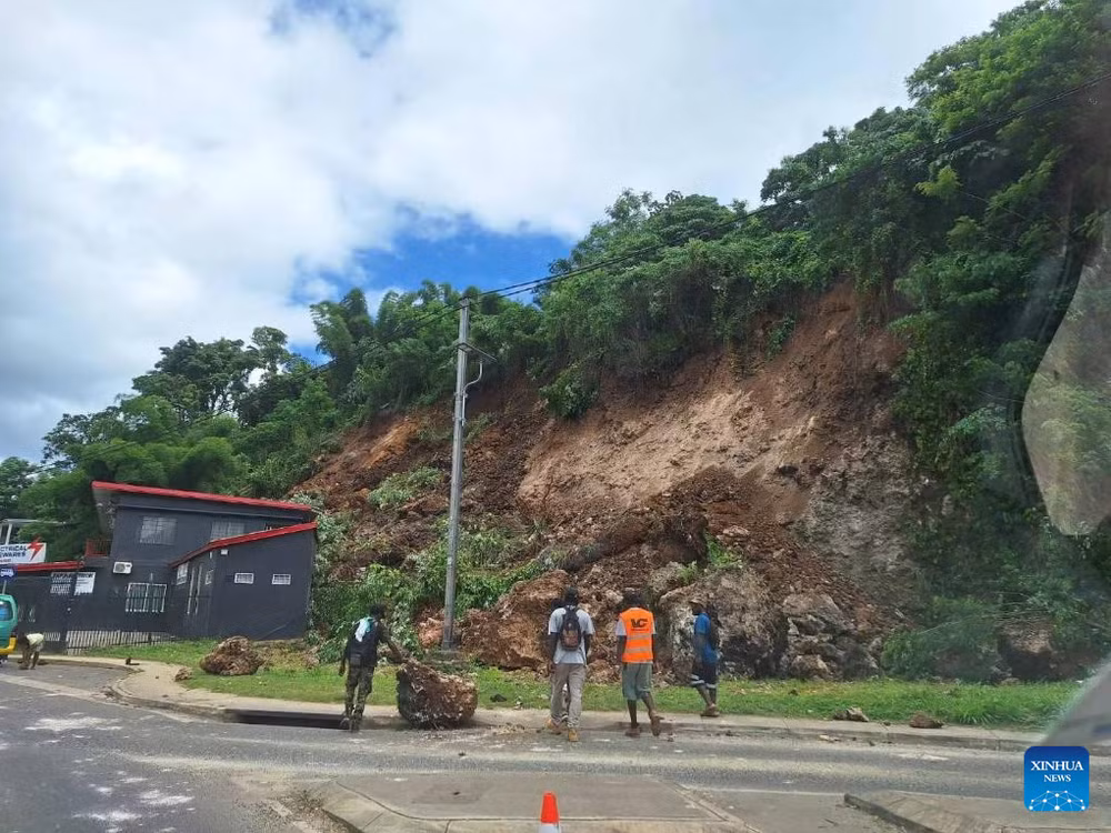 Ảnh tư liệu một trận động đất mạnh xảy ra ở Port Vila, Vanuatu. (Ảnh: Tân Hoa xã)