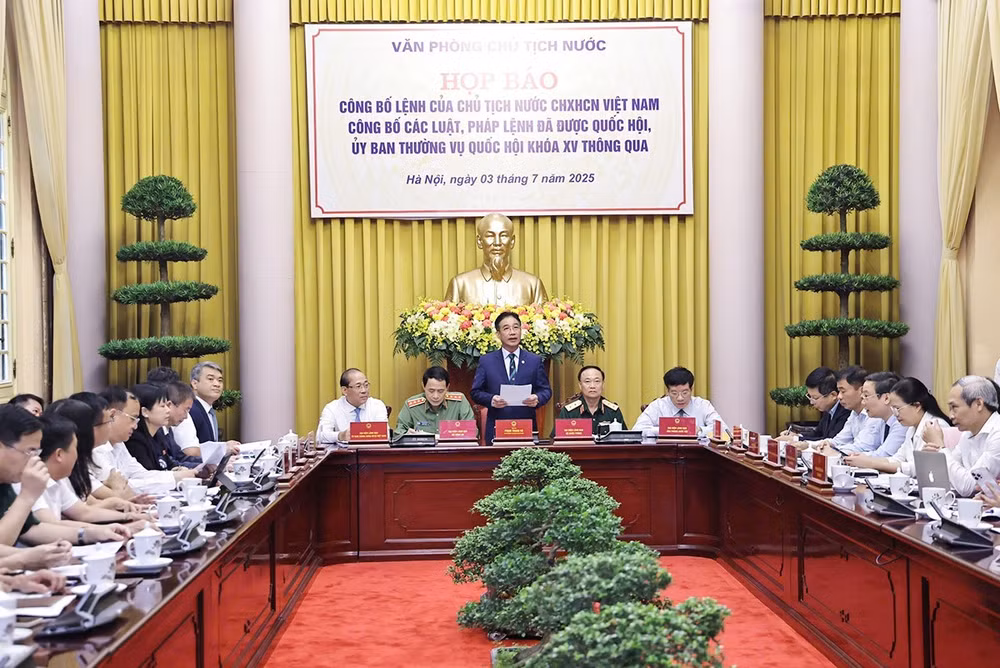 Phó Chủ nhiệm Văn phòng Chủ tịch nước Phạm Thanh Hà phát biểu. (Ảnh: TTXVN)