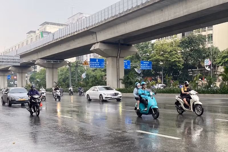 Dự báo khu vực Hà Nội có mưa vừa, mưa to và dông. (Ảnh minh họa: Đ.T)