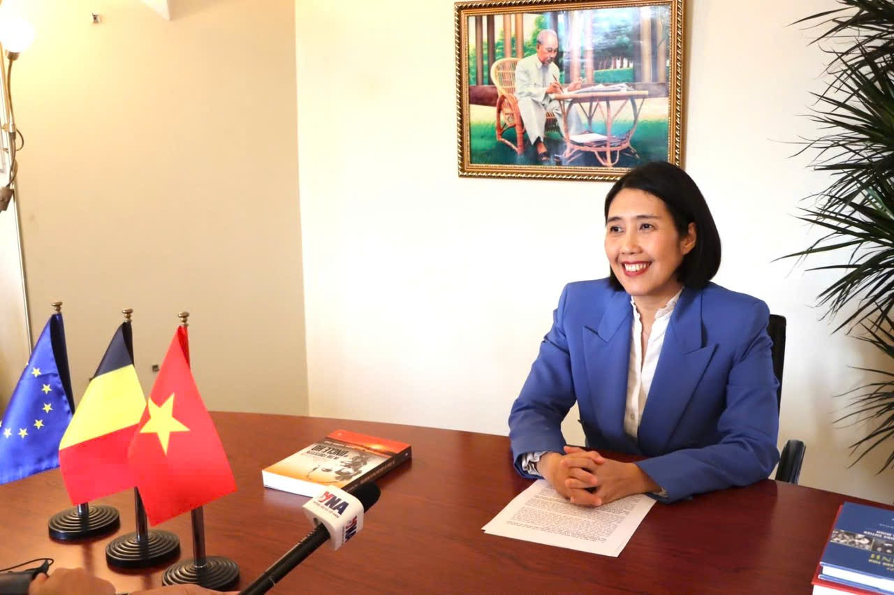 Đại sứ Nguyễn Hương Trà, Đại sứ Việt Nam tại Vương quốc Bỉ, Trưởng Phái đoàn Việt Nam bên cạnh Liên minh châu Âu. (Ảnh: Đại sứ quán Việt Nam tại Bỉ).