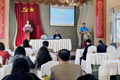 Quang cảnh họp báo thông tin các nội dung liên quan Đại hội Công đoàn tỉnh Lâm Đồng lần thứ I.