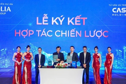 Các đơn vị ký kết hợp tác tại lễ công bố dự án.