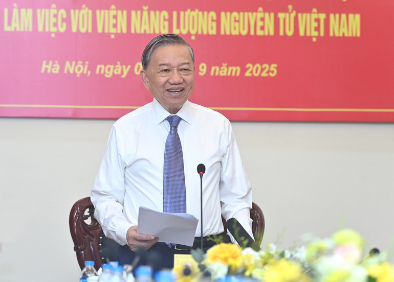 Tổng Bí thư Tô Lâm phát biểu tại buổi làm việc. (Ảnh: ĐĂNG KHOA) a9-bnd-2183.jpg
