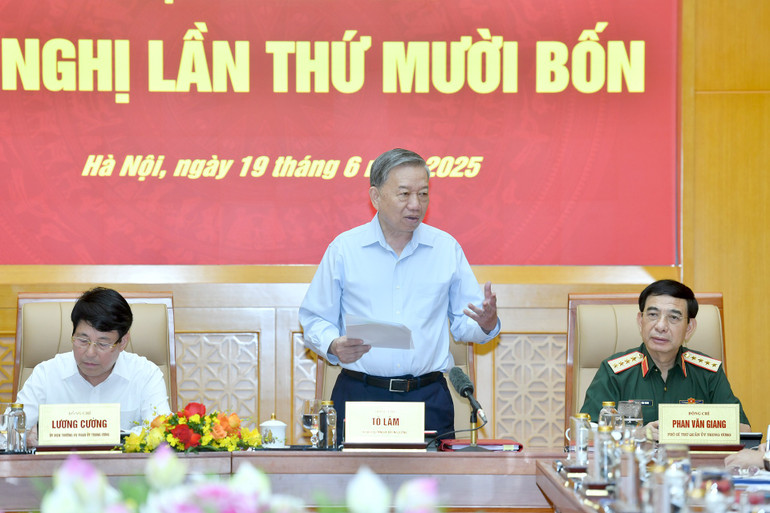Tổng Bí thư Tô Lâm phát biểu kết luận hội nghị. (Ảnh: ĐĂNG KHOA) a4-dsc-4062.jpg