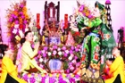 Một cảnh thực hành nghi lễ tín ngưỡng thờ Mẫu tại phường Bắc Sơn.