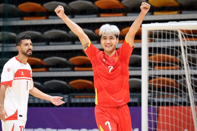 Đội tuyển futsal Việt Nam toàn thắng vòng loại để tiến vào Vòng chung kết futsal châu Á 2026. (Ảnh: VFF)