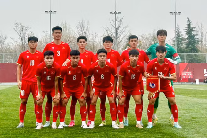 Đội hình xuất phát của U23 Việt Nam. (Ảnh: VFF)