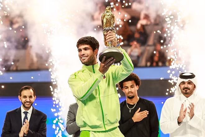 Alcaraz củng cố vị trí số 1 thế giới sau chức vô địch Qatar Open. (Ảnh: ATP)