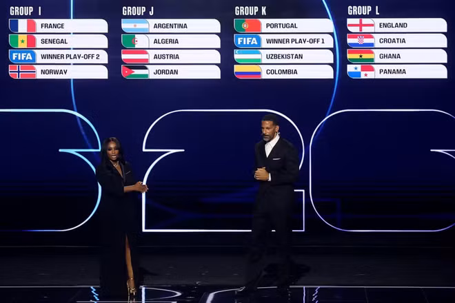 Buổi lễ bốc thăm chia bảng World Cup 2026. (Ảnh: FIFA)