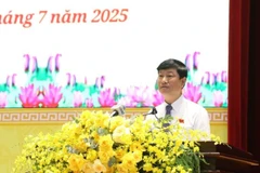 Đồng chí Võ Văn Minh, Phó Bí thư Thành ủy, Chủ tịch Hội đồng nhân dân Thành phố Hồ Chí Minh phát biểu khai mạc kỳ họp. 