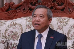 Chủ tịch Hội Hữu nghị Lào-Việt Nam Boviengkham Vongdara. (Ảnh: DUY TOÀN)