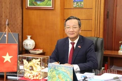 Đại sứ Việt Nam tại Lào Nguyễn Minh Tâm. (Ảnh: DUY TOÀN)