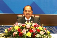 Đồng chí Kikeo Khaykhamphithune, Ủy viên Bộ Chính trị, Phó Thủ tướng Chính phủ, Trưởng Ban Thư ký Đại hội đại biểu toàn quốc lần thứ XII của Đảng Nhân dân Cách mạng Lào. (Ảnh: Báo Pasaxon)