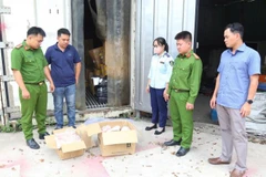 Thực phẩm động vật đông lạnh không có hóa đơn, chứng từ chứng minh nguồn gốc xuất xứ hợp pháp được phát hiện.