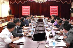 Quang cảnh buổi hội đàm giữa Bộ Văn hóa, Thể thao và Du lịch Việt Nam với Bộ Văn hóa và Du lịch Lào, chiều 28/12. (Ảnh: DUY TOÀN)