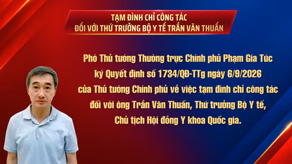 [Video] Tạm đình chỉ công tác đối với Thứ trưởng Bộ Y tế Trần Văn Thuấn