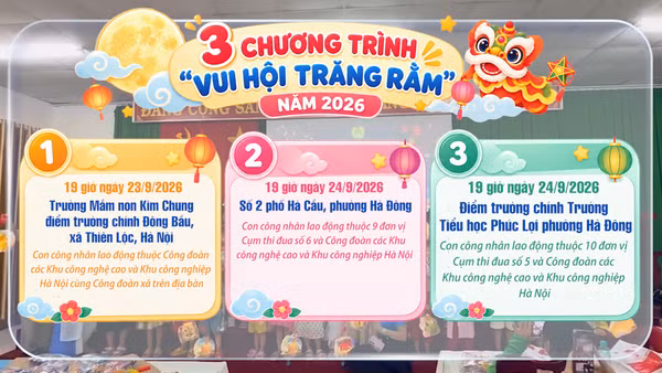 [Video] Công đoàn Thủ đô sẽ tổ chức 3 chương trình “Vui hội Trăng rằm”