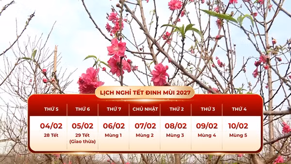 [Video] Chính thức thông báo nghỉ 7 ngày dịp Tết Nguyên đán 2027