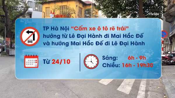 [Video] Hà Nội cấm ô tô rẽ trái tại nút giao Lê Đại Hành - Mai Hắc Đế giờ cao điểm