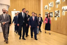 Thủ tướng Phạm Minh Chính và Phu nhân tới thăm Trung tâm Arvo Pärt, một biểu tượng văn hóa nổi bật của Estonia. (Ảnh: NGUYỄN HỒNG)