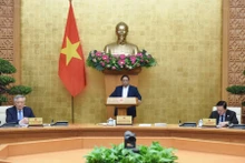 Thủ tướng Phạm Minh Chính chủ trì phiên họp Chính phủ thường kỳ tháng 5. (Ảnh: TRẦN HẢI)