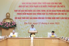 Thủ tướng Chính phủ Phạm Minh Chính phát biểu ý kiến tại phiên họp. (Ảnh: TRẦN HẢI)