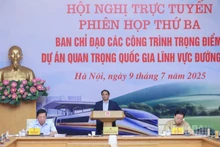 Thủ tướng Chính phủ Phạm Minh Chính chủ trì Hội nghị trực tuyến Phiên họp thứ ba của Ban Chỉ đạo. (Ảnh: TRẦN HẢI)
