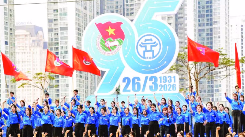 Đoàn viên, thanh niên Thủ đô sôi nổi thi đua lập thành tích trong Tháng Thanh niên năm 2026, chào mừng 95 năm Ngày thành lập Đoàn Thanh niên Cộng sản Hồ Chí Minh.