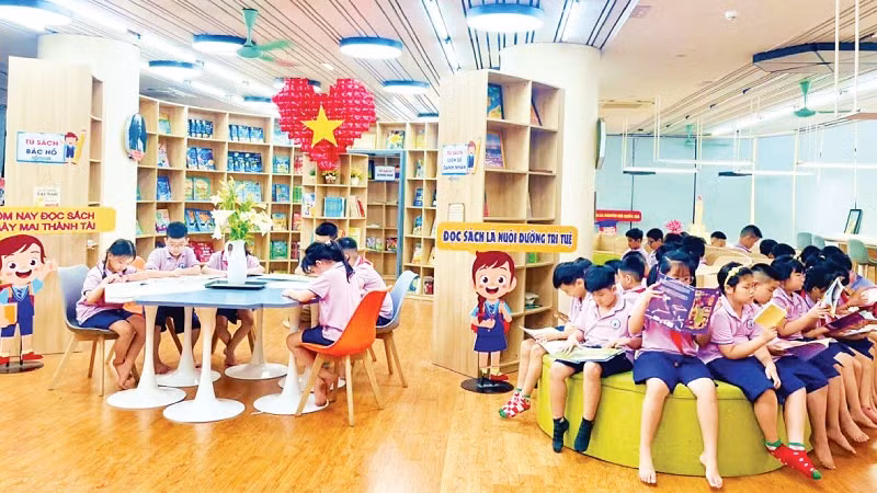 Thư viện của Trường tiểu học Lê Quý Đôn, quận Long Biên.