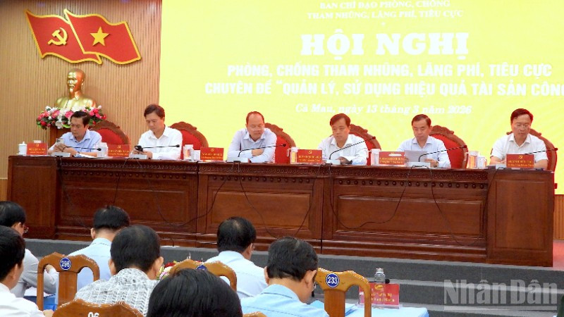 Quang cảnh Hội nghị chuyên đề “Quản lý, sử dụng hiệu quả tài sản công” tại Cà Mau.